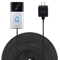 Power Supply for The Ring Video Doorbell - 16 ft/ 5 m Charge Cable with DC Power Adapter Compatible with Ring Video Doorbell, Continuously Charging, No Need to Change the Batteries