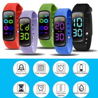 babyon Tri-Color LED Display Bracelet Watch Waterproof Music Child Smart Watch Gift Smart Watch