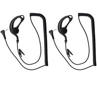 abcGoodefg G Shape 1 Pin 3.5mm Listen Only Earpiece Earhook for Two Way Radios Speaker Mics (2 Pack)