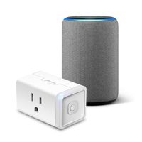 Echo (3rd Gen) Heather Gray Bundle with TP-Link simple set up smart plug