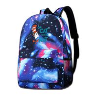 Dr. Seuss Cat in The Hat Unisex Galaxy School Backpack Laptop Bag Sports Traveling Daypack Blue