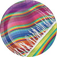 Creative Converting 322290 96 Count Sturdy Style Dinner/Large Paper Plates, Serape