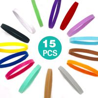 UIUIX Puppy Whelping Collars, 15 Colors Puppy ID Collars, Double-Sided Soft Adjustable ID Bands for Newborn Pet Dog Cat (15 Pcs)