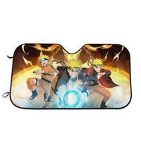 Naru-to Car Sunshade 27.5 X 51 in Windshield Sun Shade Reflect Protect Your Vehicle from UV Sun and Heat Blocks UV Rays Sun Visor Keeps Cool