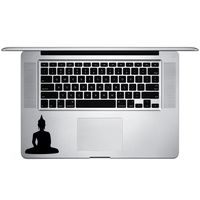 Buddha Buddism Enlightenment Vinyl Sticker Laptop Keyboard Inside Corner iPhone Cell Decal (3.5" Wide)