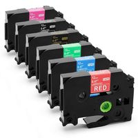 Itari Label Maker Tape Compatible with Brother P-Touch TZe-335 TZe-435 TZe-535 TZe-735, TZe-334,MQP35, Embellish Tape,0.47 Inch (12mm) x 26.2ft (8m) Each, 6 Pack