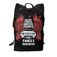 Supernatural Unisex Light and Durable Classic Travel School Backpack Fits 14 Inch Laptop