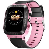 TOPCHANCES Kids Smartwatch Phone,Children's Smart Watch with Camera Flashlight Android iOS Electronic Smartwatch for Gift 3-12 Year Old Boys Girls (Black+Pink)