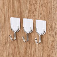 iuchoice ❤️❤️ 6PCS Strong Adhesive Hook Wall Door Sticky Hanger Holder Kitchen Bathroom White