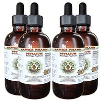 Psyllium Alcohol-Free Liquid Extract, Psyllium (Plantago Psyllium) Dried Husk Glycerite 4x4 oz