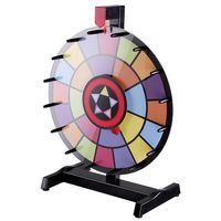 WinSpin 15" Tabletop Editable Color Prize Wheel 2 Circles 2 Pointers Spinning Game Tradeshow Carn