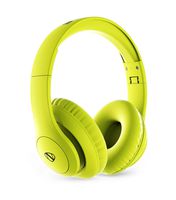 NCredible1 Bluetooth Wireless Headphones Hi-Fi Stereo Tuned by Nick Cannon, Portable Foldable Headset, Adjustable Padded Headband, Soft Ear Cushions, Built-in Mic, Ear Cup Controls (Neon Yellow)