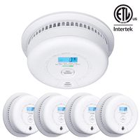 X-Sense SC01 10 Year Battery Smoke and Carbon Monoxide Detector with Display, Dual Sensor Smoke CO Alarm Complies with UL 217 & UL 2034 Standards, Auto-Check, 5-Pack