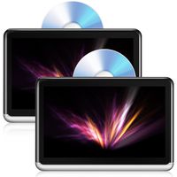 DDAUTO DDA10D Dual Screen Tablet Android 6.0 Portable DVD Player 10.1 inch IPS Touch Screen Car Headrest Multimedia Player, Bluetooth 4.0, Built-in 4500mAh Battery, Supports HDMI, FM, WiFi