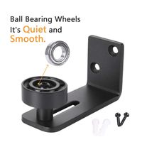 LD BUILD Floor Guide for Sliding Barn Door Hardware, Flush Bottom Design Adjustable Roller