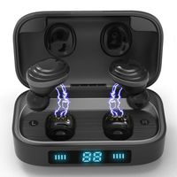 True Wireless Earbuds Bluetooth 5.0 Headphones, Sports in-Ear TWS Stereo Headset w/Mic Extra HIFI Bass IPX7 Waterproof,Instant Pairing 2000 mAh Battery Charging Case Noise Cancelling Earbuds Earphones