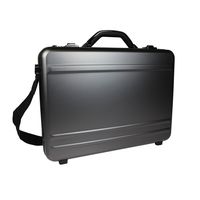 World Traveler European-Style Gun Metal Aluminum Laptop Attache Case Briefcase, Silver, One Size