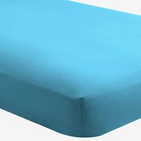 Bare Home Fitted Bottom Sheet Split King - Premium 1800 Ultra-Soft Wrinkle Resistant Microfiber - Hypoallergenic - Deep Pocket - 2 Twin XL Fitted Sheets (Split King, Aqua)