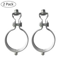 WYKA 2 PACK Pipe Strap Tube Hose Clamp, Heavy Duty Steel Wall Ceiling Mount Supports Ring Hanger Adjustable Bracket (1.96"/50mm)