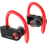 TOZO T5 TWS Bluetooth Headphones True Wireless Stereo Sport Earphones with Mi HD Sound with Bass Earbuds Noise Cancelling Headsets for Gym Running Workout Super Easy Pair
