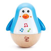 Hape Penguin Musical Wobbler | Colorful Wobbling Melody Penguin, Roly Poly Toy for Kids 6 Months+