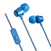 in-Ear Headphones Wired Earbuds Stereo Bass Earphones Ultra-Light Sport Workout Headphones Comfort-Fit for Apple iPhone iPad iPod Samsung Android Smartphone MP3 Player (Blue)