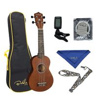 Bailando 21 Inch Handmade Wooden Soprano Ukulele Beginner Kit (Brown)