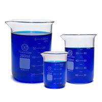 Huaou Laboratory Glass Beaker Low Form Set-3 Sizes-50,100 and 250ml