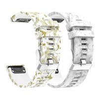 CharmingElf Compatible with Garmin Fenix 5 Band 22mm Width Wacth Straps for Fenix 5/Fenix 5 Plus/Fenix 6/Fenix 6 Pro/Forerunner 935/Forerunner 945/Quatix 5/Approach S60 (P06 Flowers)