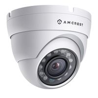 Amcrest Full HD 1080P 1920TVL Dome Outdoor Security Camera, 2MP 1920x1080P, 98ft Night Vision, Metal Housing, 3.6mm Lens 90° Viewing Angle, White (REP-AMC1080DM36-W) (Renewed)