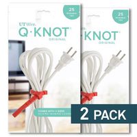 50 QKnot Rubber Zip Ties Reusable Fasteners Heavy Duty Cords Crafts Assortment by UT Wire