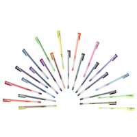 Yoobi Gel Pens 24-Pack | Pastel, Metallic, Neon, and Glitter Shades | Fun Styles with Carrying Case | 1.0mm Medium Tip