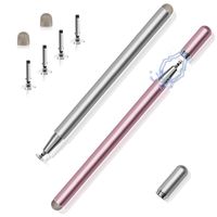 Stylus Pen innhom Stylus Pens for Touch Screens Stylus Pen for iPad iPhone Tablets Stylists Pens Fine Point Disc Universal Stylus Prefect Gift Pen with 4 Disc Tips & 2 Fiber Mesh Tips Rosegold, Silver