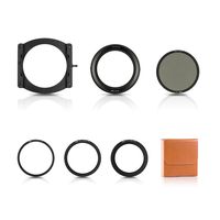 NiSi 100mm System V5 Pro Filter Holder Kit with Pro-CPL(86mm CPL),67mm.72mm.77mm Adapter Rings and Leather Filter Case