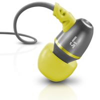 JLab Audio J5 Metal Earbuds Style Headphones, Guaranteed for Life - Sport Yellow/Gray