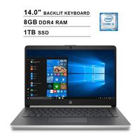 2019 Newest HP Pavilion 14 Inch Laptop (Intel Quad-Core i5-8265U up to 3.9GHz, 8GB DDR4 RAM, 1TB SSD, Intel UHD 620, Backlit KB, WiFi, Bluetooth, HDMI, Webcam, Windows 10) (Silver)