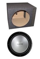 Kenwood KFC-W12PS 12" 1000W Car Subwoofer KFCW12PS + Single Vented Sub Box