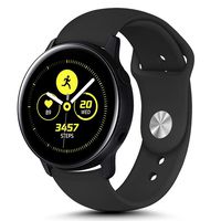 Innge Compatible with Samsung Galaxy Watch Active 2 40mm/Active 40mm/Gear S2 Classic SM-7320/Sport SM-600/Garmin Vivoactive 3/Vivomove HR 20mm Quick Release Sport Silicone Bands Strap Wristbands-Black