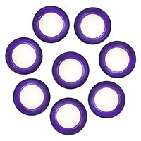 Yohii 8 Pcs Purple Plastic Round Case Sponge Finger Wet for Counting Cash Money
