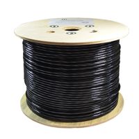 Dripstone 1000ft CAT6 Bare Copper FTP Direct Burial Solid Ethernet Cable 23AWG CMX Outdoor Waterproof Wire HDPE insulated Polyethylene