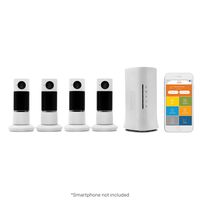 Home8 Video-Verified Monitoring Alarm System with Four (4) Twist HD Security Cameras for Home/Baby/Pet, Wireless Security System, featuring Amazon Alexa Integration