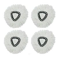 PWireless Mop Head Mop Replacement Head Rotation Mop Refill (4 Pieces)