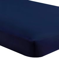 Bare Home Fitted Bottom Sheet Split King - Premium 1800 Ultra-Soft Wrinkle Resistant Microfiber - Hypoallergenic - Deep Pocket - 2 Twin XL Fitted Sheets (Split King, Dark Blue)
