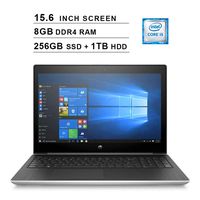 2019 Newest HP ProBook 450 G5 15.6 Inch HD Laptop (Inter Core i5-7200U up to 3.1GHz, 8GB DDR4 RAM, 256GB SSD (Boot) + 1TB HDD, Intel UHD Graphics 620, WiFi, Bluetooth, HD Webcam, Windows 10 Pro)