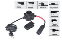 ZTAC Waterproof Tactical Series PTT Compatible with Comtac Headset,PTT fit with Tactical Headphones,Headset Adapter Wargame Outdoor Gear Fit for Kenwood Version Z134-PH