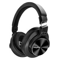 Noise Cancelling Headphones Bluetooth V5.0 Wireless,40Hours Playtime Headsets Over Ear with Microphones&Fast Charge,Srhythm NC75 Pro for TV/PC/Cell Phone - Low Latency