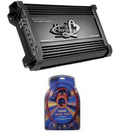 LANZAR HTG157 3000W Mono MOSFET Car Audio Power Amplifier Stereo 2 Ohm+Amp Kit