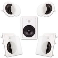 Acoustic Audio HT-65 in Wall in Ceiling 1250 Watt 6.5" Home Theater 5 Speaker System