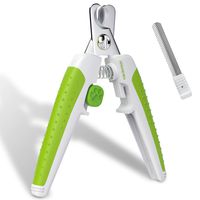 IOKHEIRA Dog Nail Clippers, Professional Pet Trimmer with Safety Guard to Avoid Over-Cutting, Free Nail File & Lock Switch, Professional Grooming Tools with Sturdy Non Slip Handles