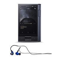 Astell & Kern KANN Portable High-Res Audio Player (Astro Silver) with Billie Jean Universal Fit in-Ear Headphones (Blue)